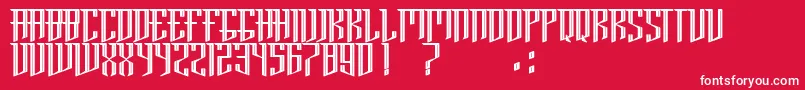 BrooklynInline Font – White Fonts on Red Background