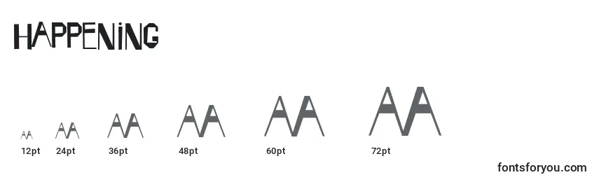 Happening Font Sizes