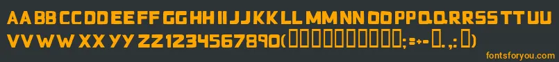 Badblocks Font – Orange Fonts on Black Background