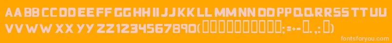 Шрифт Badblocks – розовые шрифты на оранжевом фоне