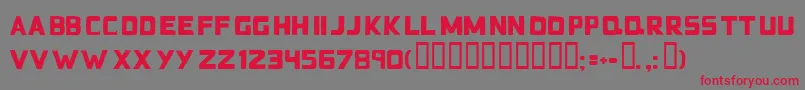 Badblocks-Schriftart – Rote Schriften auf grauem Hintergrund