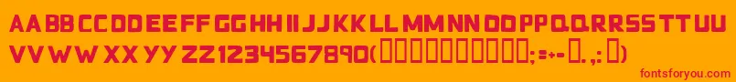 Badblocks Font – Red Fonts on Orange Background