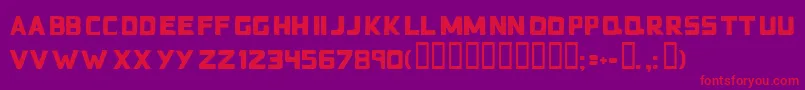 Badblocks Font – Red Fonts on Purple Background