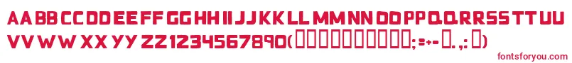Badblocks Font – Red Fonts on White Background