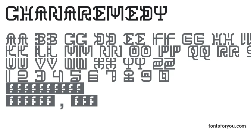Шрифт ChanaRemedy – алфавит, цифры, специальные символы
