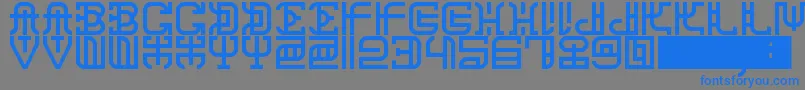 フォントChanaRemedy – 灰色の背景に青い文字