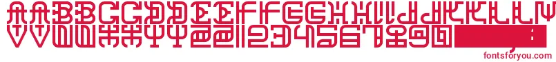フォントChanaRemedy – 白い背景に赤い文字