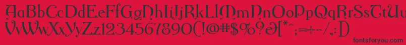 Renelouis Font – Black Fonts on Red Background