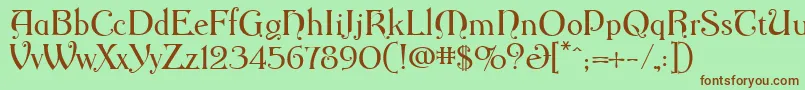 Renelouis Font – Brown Fonts on Green Background