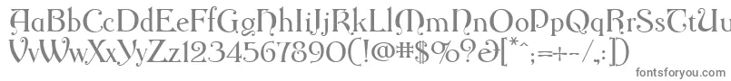 Renelouis-fontti – harmaat kirjasimet valkoisella taustalla