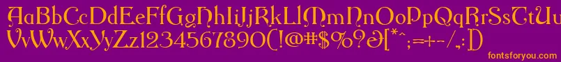 Renelouis Font – Orange Fonts on Purple Background