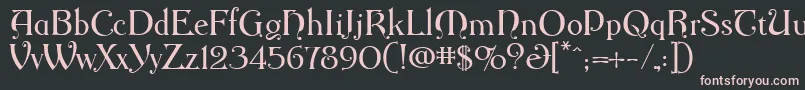 Renelouis Font – Pink Fonts on Black Background