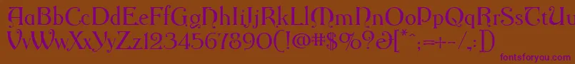 Renelouis Font – Purple Fonts on Brown Background