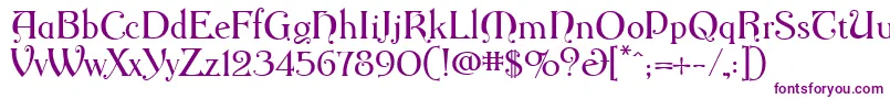 Renelouis Font – Purple Fonts on White Background