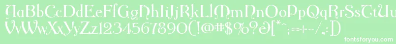 Renelouis Font – White Fonts on Green Background