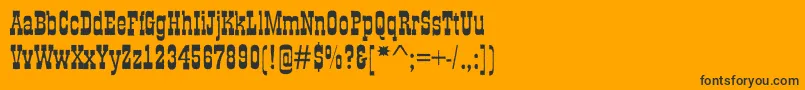 Шрифт GildiaroughBold – чёрные шрифты на оранжевом фоне