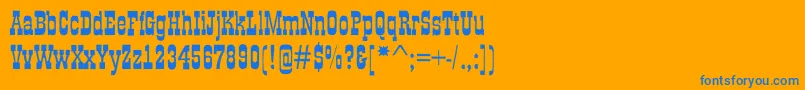 Шрифт GildiaroughBold – синие шрифты на оранжевом фоне