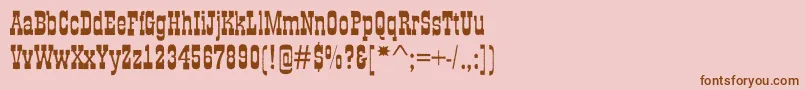 GildiaroughBold Font – Brown Fonts on Pink Background