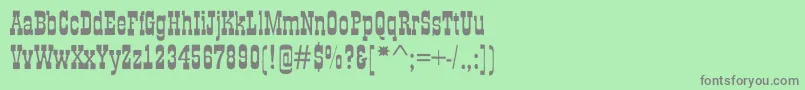 フォントGildiaroughBold – 緑の背景に灰色の文字