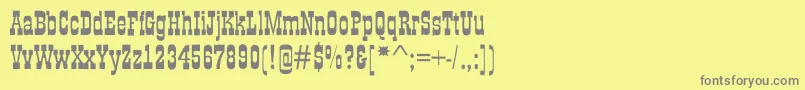 フォントGildiaroughBold – 黄色の背景に灰色の文字