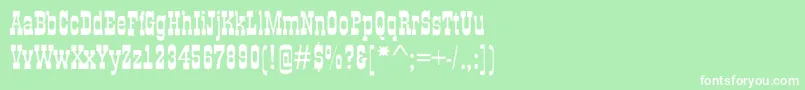 フォントGildiaroughBold – 緑の背景に白い文字