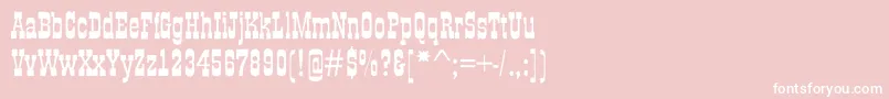 フォントGildiaroughBold – ピンクの背景に白い文字