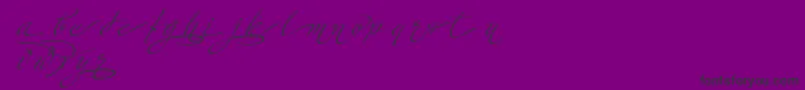 MinistryScriptContextualHff-Schriftart – Schwarze Schriften auf violettem Hintergrund