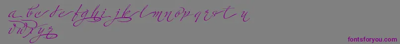 MinistryScriptContextualHff-Schriftart – Violette Schriften auf grauem Hintergrund