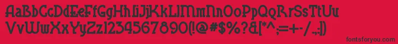 Шрифт Bluepss – чёрные шрифты на красном фоне