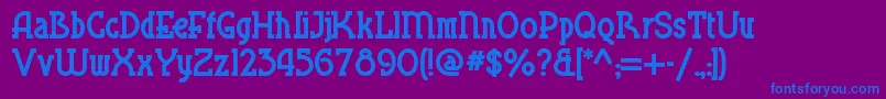 Bluepss Font – Blue Fonts on Purple Background