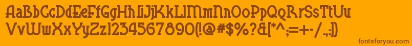 Bluepss Font – Brown Fonts on Orange Background