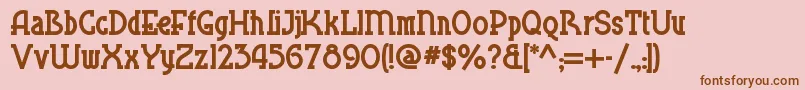 fuente Bluepss – Fuentes Marrones Sobre Fondo Rosa