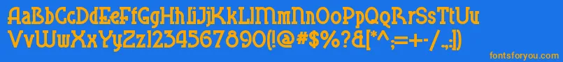More about Bluepss Font Bluepss Font – Orange Fonts on Blue Background
