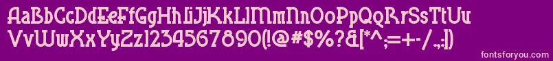 Bluepss Font – Pink Fonts on Purple Background