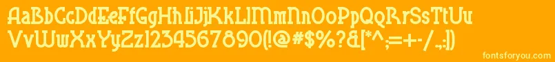 More about Bluepss Font Bluepss Font – Yellow Fonts on Orange Background