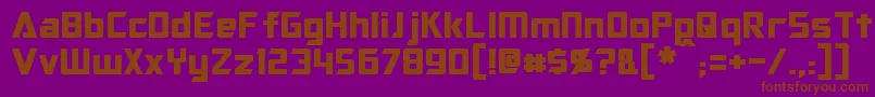 Optimus Font – Brown Fonts on Purple Background