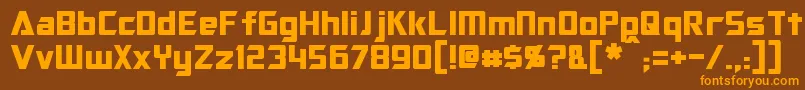 Optimus Font – Orange Fonts on Brown Background
