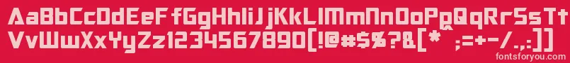 Optimus Font – Pink Fonts on Red Background
