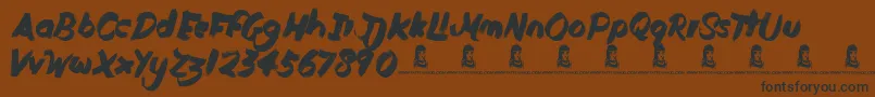 DutyCycle Font – Black Fonts on Brown Background