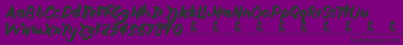 DutyCycle Font – Black Fonts on Purple Background