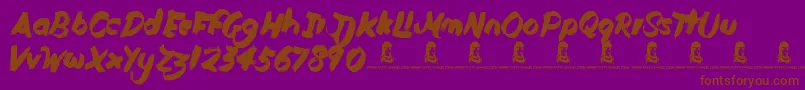 DutyCycle Font – Brown Fonts on Purple Background