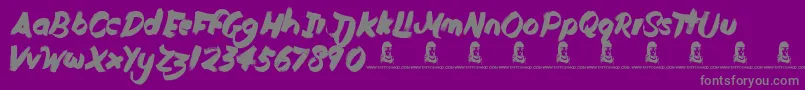 DutyCycle Font – Gray Fonts on Purple Background