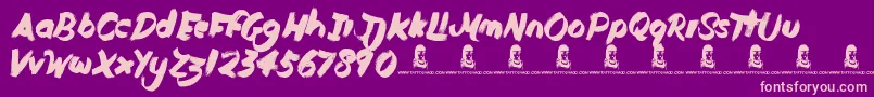 DutyCycle Font – Pink Fonts on Purple Background