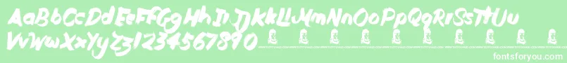 DutyCycle Font – White Fonts on Green Background