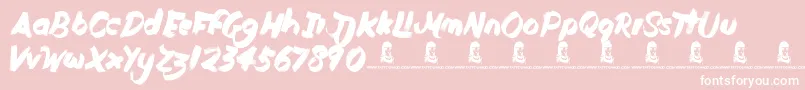 DutyCycle Font – White Fonts on Pink Background
