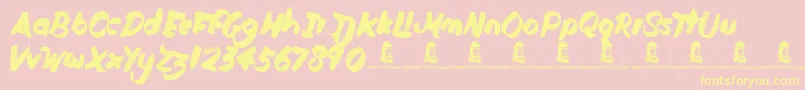 DutyCycle Font – Yellow Fonts on Pink Background