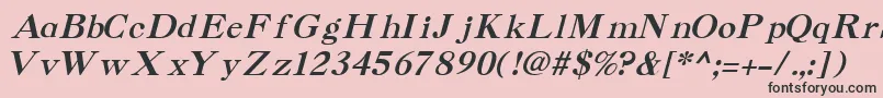 CaslonCyrillicItalic Font – Black Fonts on Pink Background