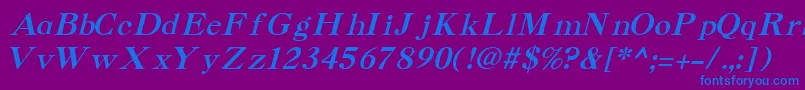 fuente CaslonCyrillicItalic – Fuentes Azules Sobre Fondo Morado