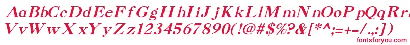 フォントCaslonCyrillicItalic – 白い背景に赤い文字