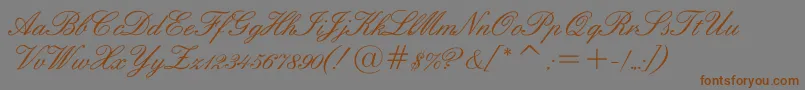Englishscriptc Font – Brown Fonts on Gray Background